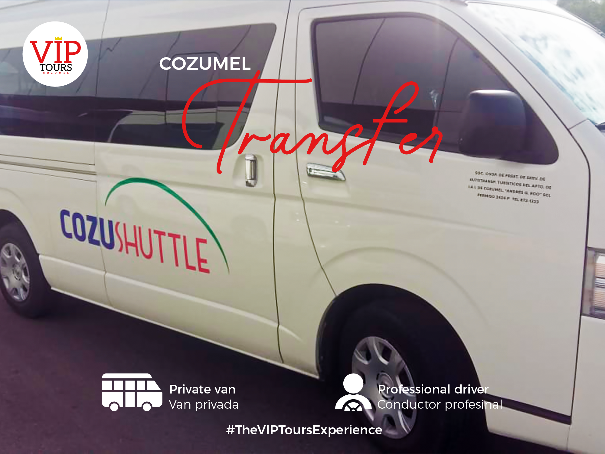 Transfer Service at Cozumel to any hotel.